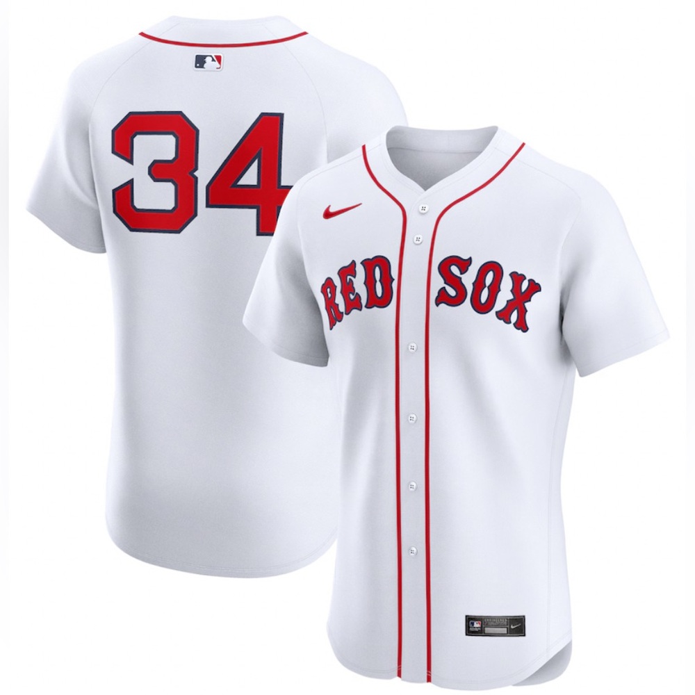 Nike Authentic Boston Red Sox David Ortiz #34 MLB White Jersey Men’s Size: L - Picture 5 of 8